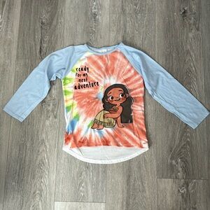 EUC Disney Moana Long Sleeve Shirt w/Moana & “Ready for my next adventure” Sz 5T